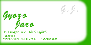 gyozo jaro business card